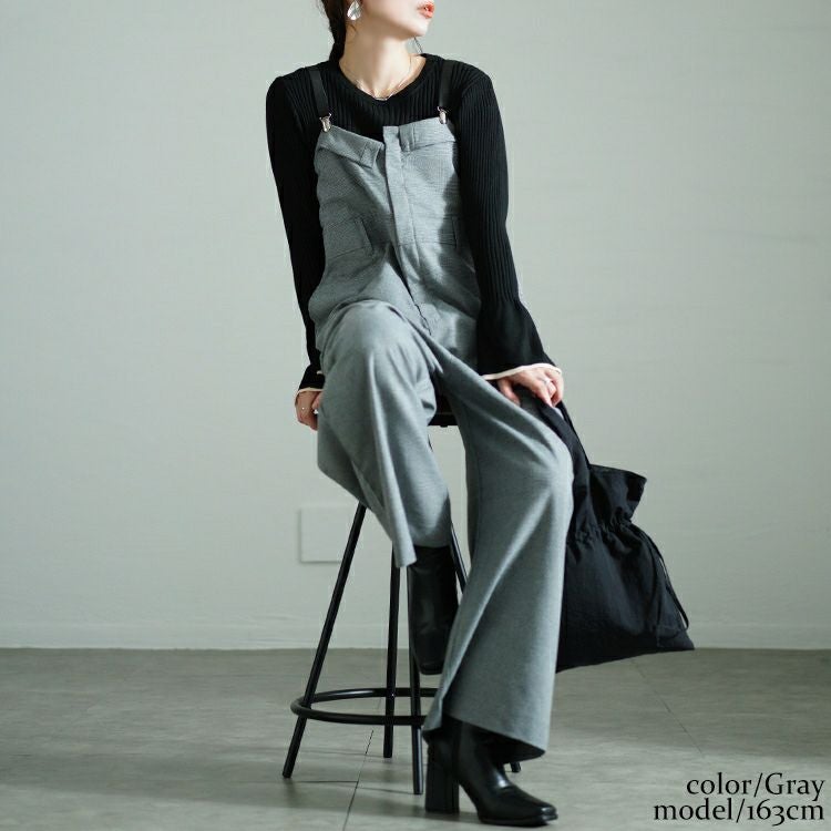 大きいサイズ レディース サスペンダー付きグレンチェックサロペット　sw-0674