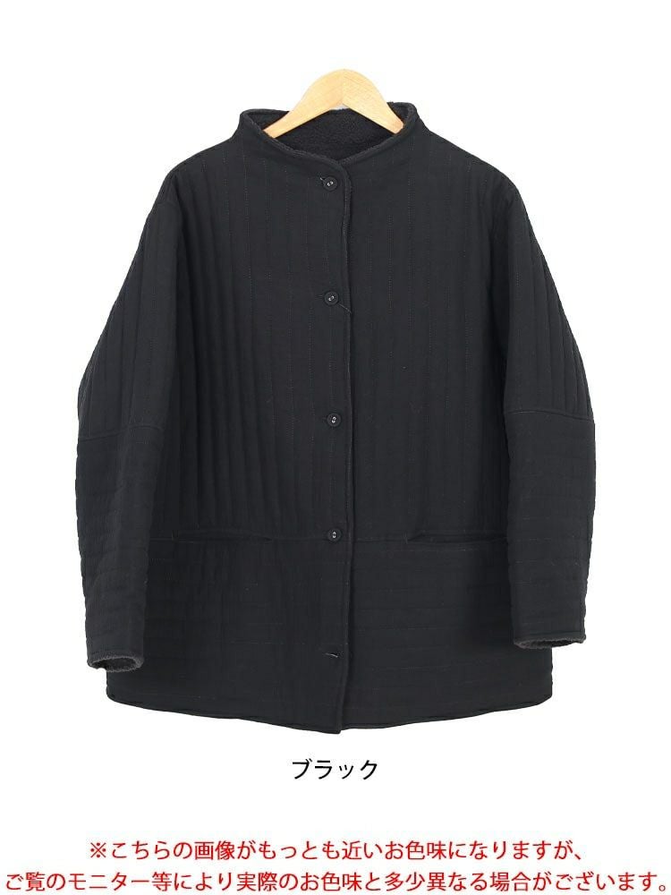 大きいサイズ レディース 軽量ガーゼキルティング中綿ジャケット　nw-24043