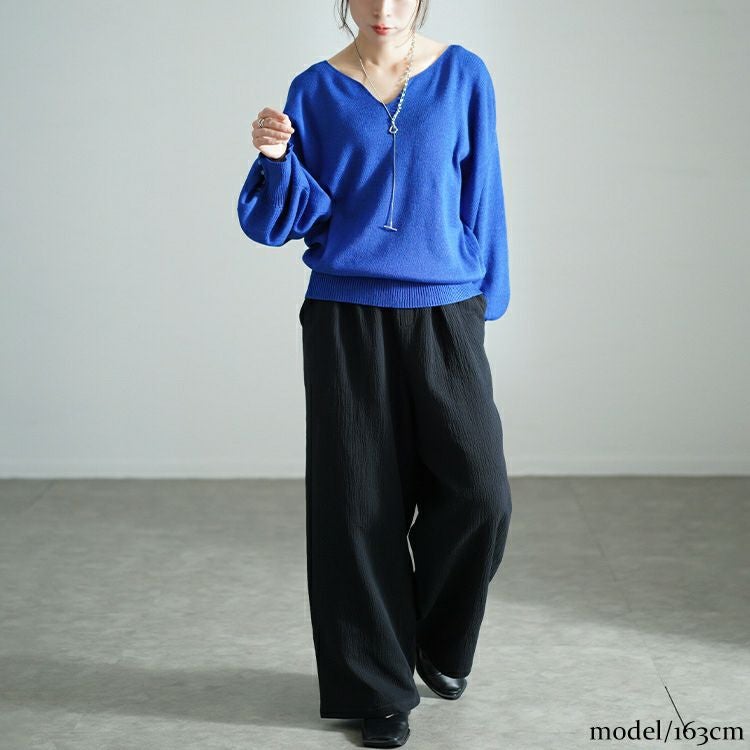 大きいサイズ レディース 発熱裏起毛フクレジャガードワイドパンツ　sw-0693