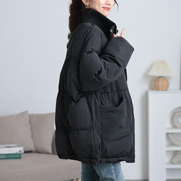 大きいサイズ レディース スタンドリブ中綿モンスタージャケット　maru-30070