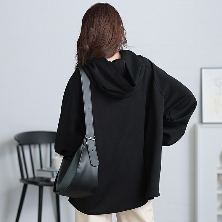 大きいサイズ レディース ボリュームスリーブラグランフレアパーカー　maru-30079