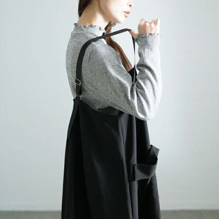 大きいサイズ レディース バックタックコクーンジャンパースカート　sw-0687