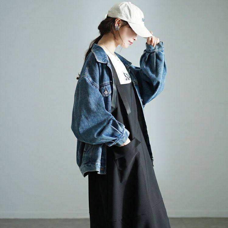 大きいサイズ レディース バックタックコクーンジャンパースカート sw