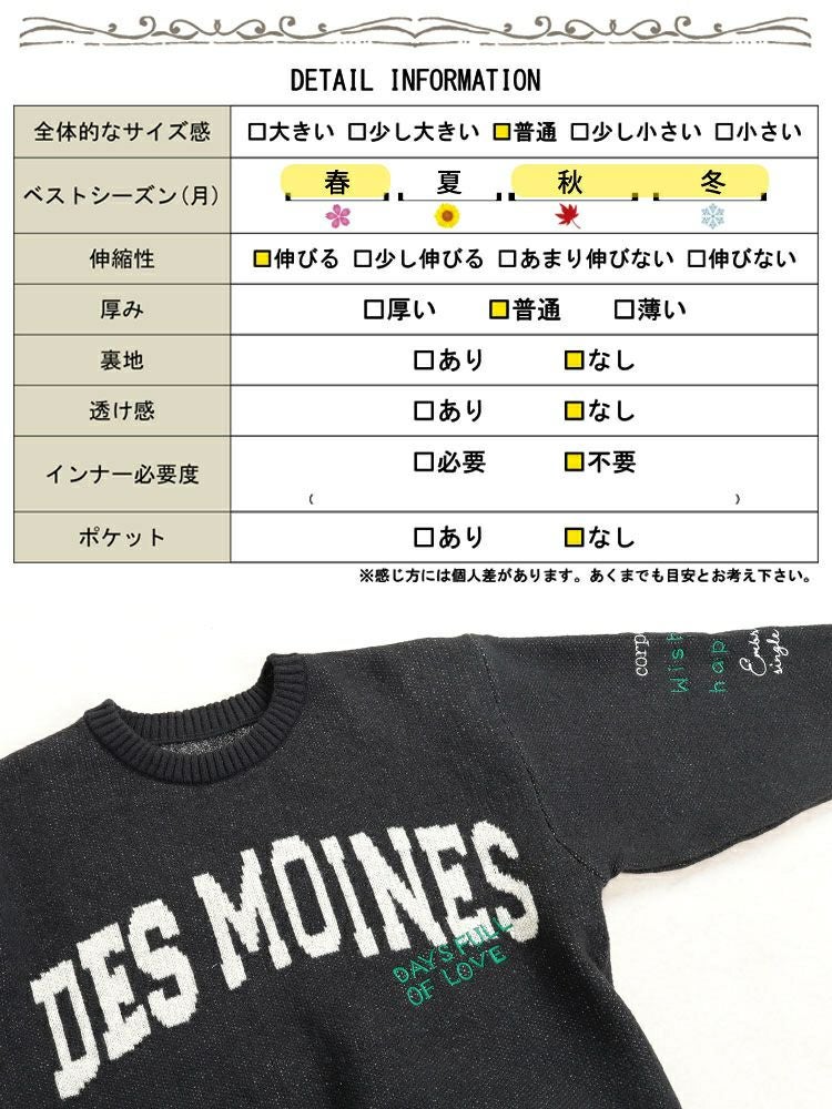 大きいサイズ レディース ロゴジャガードニット　cros-240061