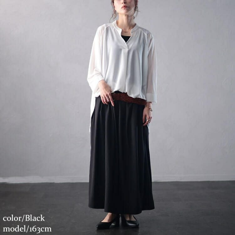 大きいサイズ レディース ラップギャザースカーチョ　nw-24041