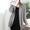 大きいサイズ レディース シャギーニットガウンカーディガン　jp508 グレー