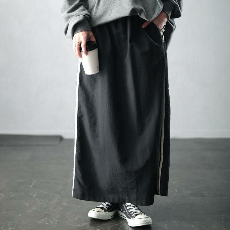 大きいサイズ レディース サイドラインバックスリットナロースカート　tog-1016 【メール便可】 ブラック