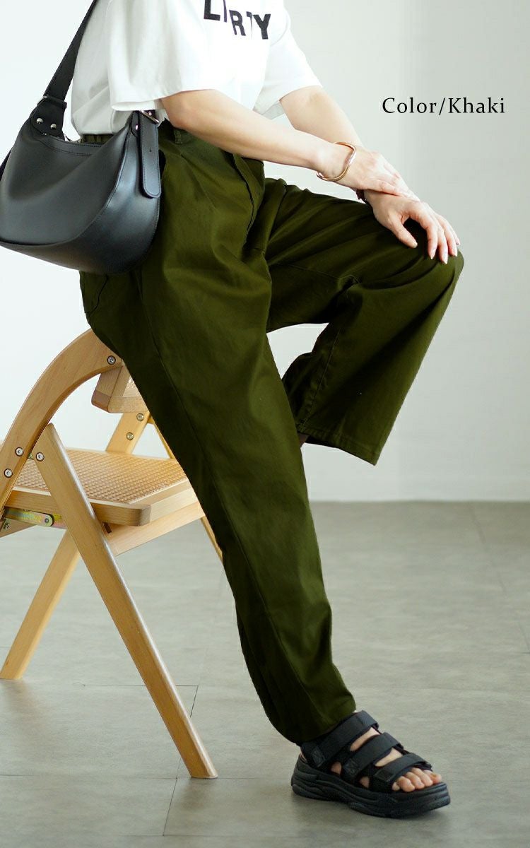 大きいサイズ レディース ストレッチコクーンパンツ　fem-545