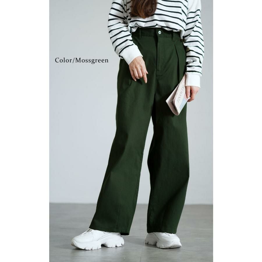 大きいサイズ レディース ストレッチコクーンパンツ　fem-545 モスグリーン