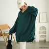 大きいサイズ レディース Vネックサイドドロストプルオーバー　bai-0165 グリーン