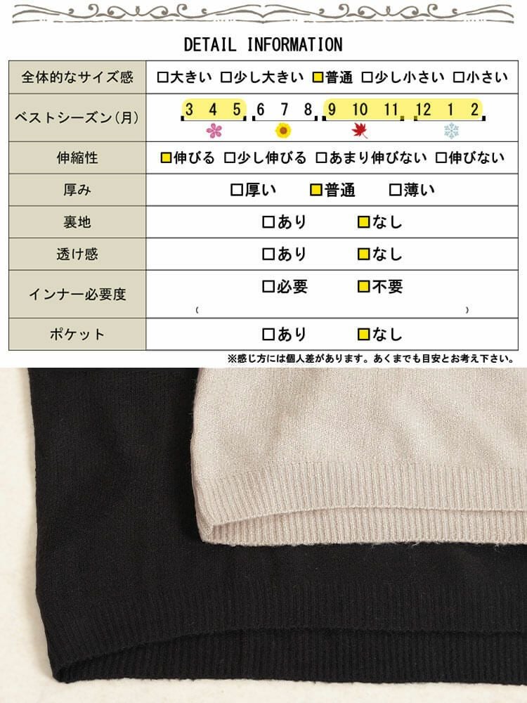 大きいサイズ レディース ドロップショルダー深Vネックセーター　wn-0220