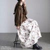 大きいサイズ レディース 花柄ドッキングパーカーワンピース　sw-0699 ブラウン