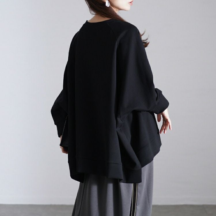 大きいサイズ レディース Vネックワイドドルマンプルオーバー　maru-30078