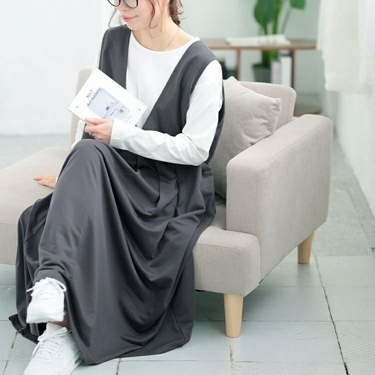 大きいサイズ レディース 前後2wayタックジャンパースカート　fem-546