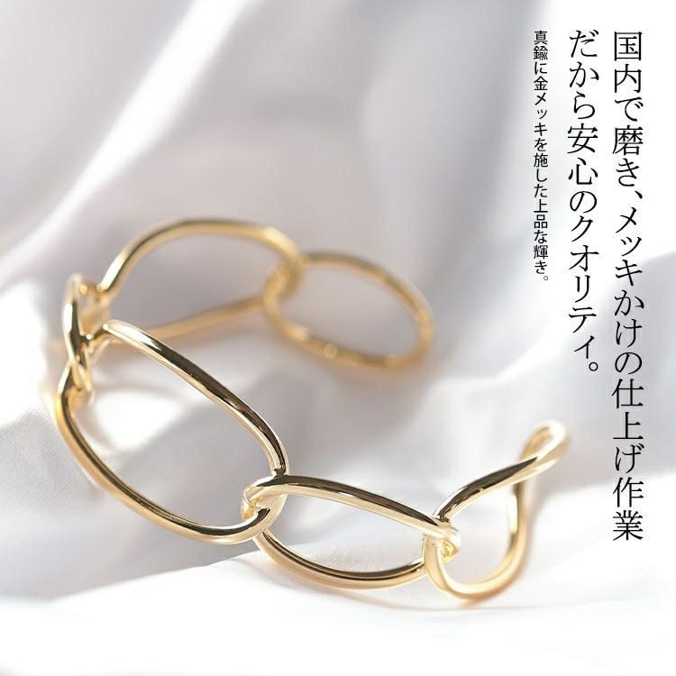 大きいサイズ レディース チェーン風バングル　okbg265-39 【メール便可】