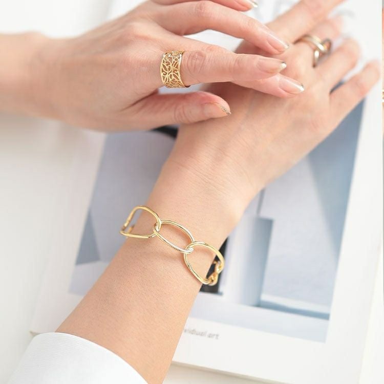 大きいサイズ レディース チェーン風バングル　okbg265-39 【メール便可】