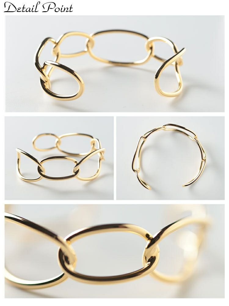 大きいサイズ レディース チェーン風バングル　okbg265-39 【メール便可】