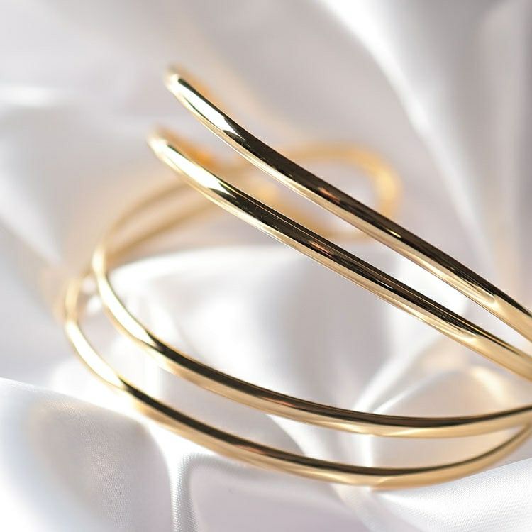 大きいサイズ レディース 4連ラインバングル　okbg8502-657