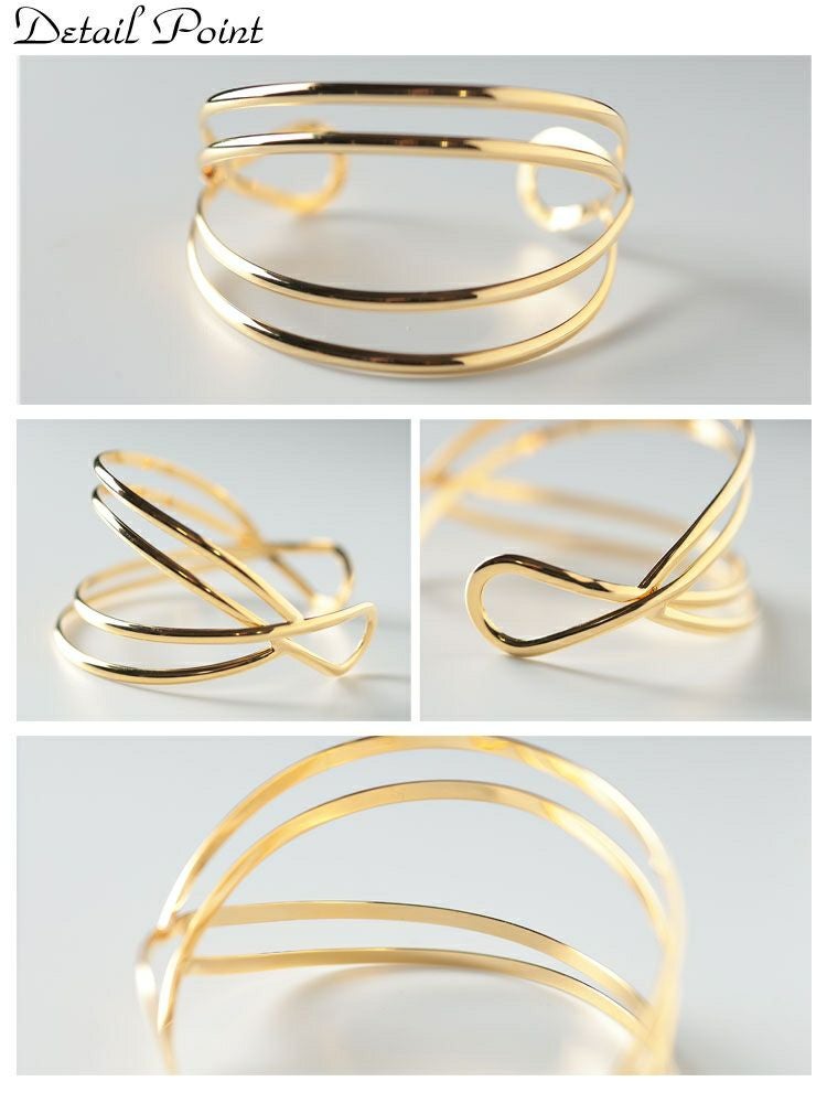 大きいサイズ レディース 4連ラインバングル　okbg8502-657