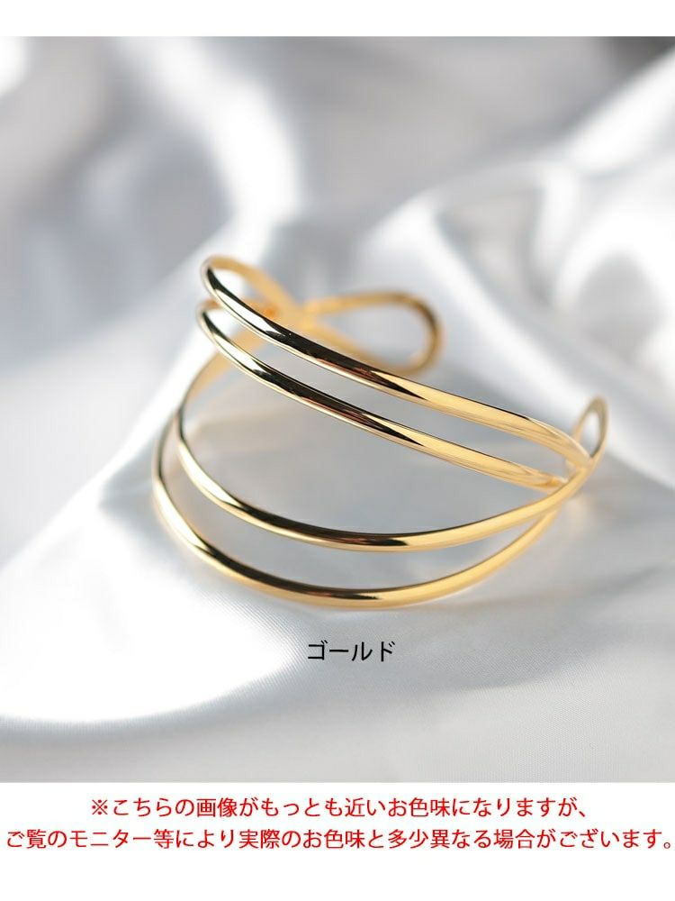 大きいサイズ レディース 4連ラインバングル　okbg8502-657