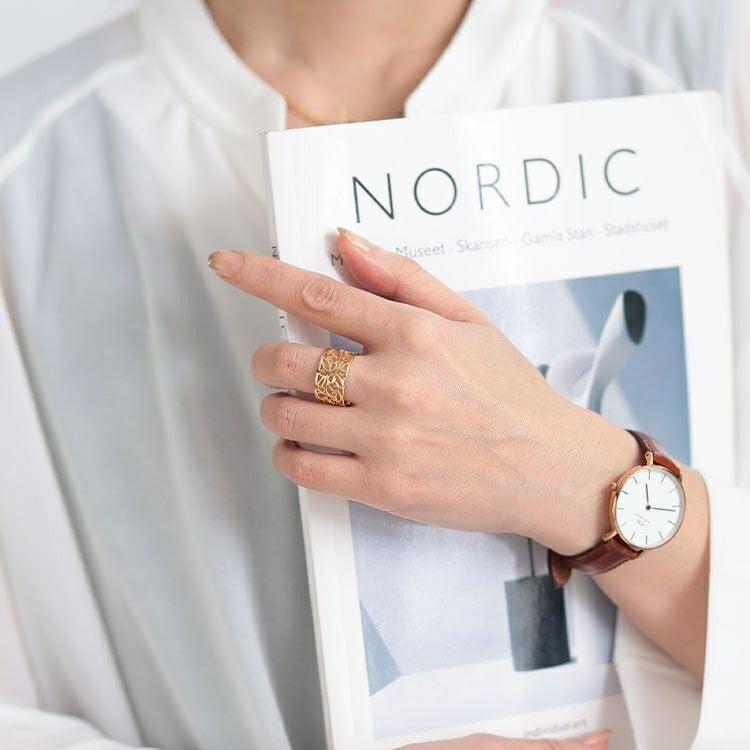 大きいサイズ レディース 透かしデザインシルバーリング　okfrn-419 【メール便可】