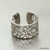 大きいサイズ レディース 透かしデザインシルバーリング　okfrn-419 【メール便可】 シルバー