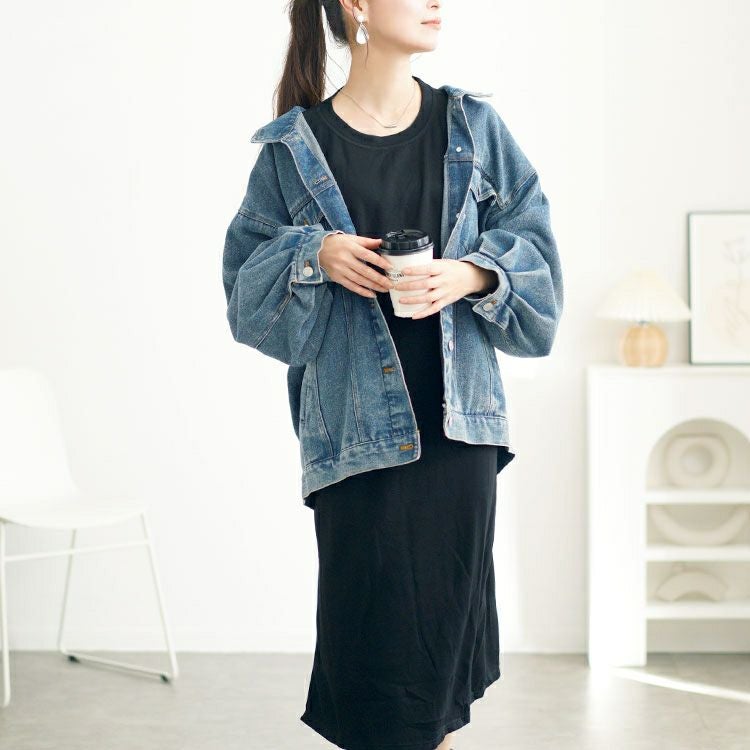 大きいサイズ レディース 肩フリルスウェットワンピース　goldy-1611