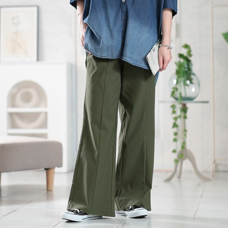 大きいサイズ レディース センターシームブーツカットパンツ　tog-1017