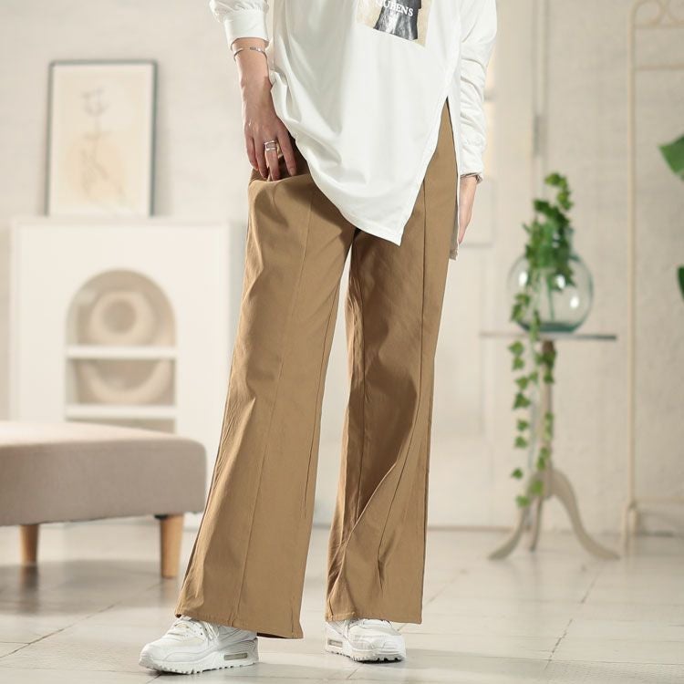 大きいサイズ レディース センターシームブーツカットパンツ　tog-1017