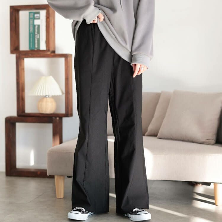 大きいサイズ レディース センターシームブーツカットパンツ　tog-1017