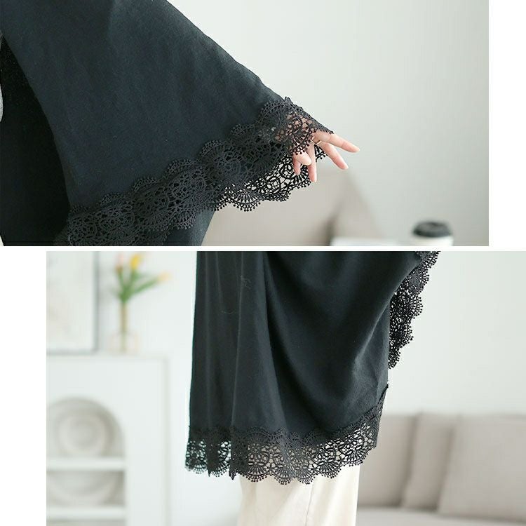 大きいサイズ レディース レース使いストール風ニットカーディガン　jp520