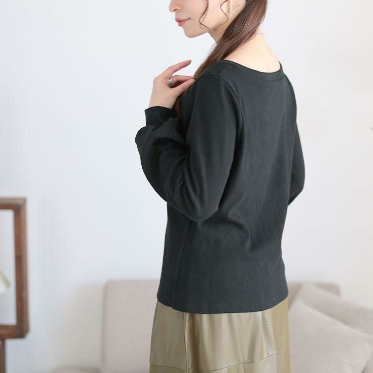 大きいサイズ レディース ボリューム袖スクエアネックプルオーバー　jp518 ブラック