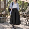 大きいサイズ レディース サイドポケットドロストナイロンスカート　nw-24036
