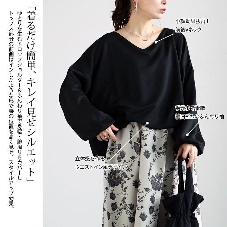 大きいサイズ レディース ブーケ柄Vネックドッキングワンピース　sw-0700