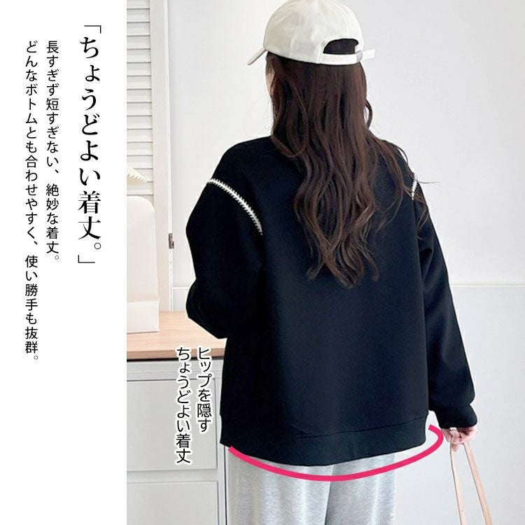 大きいサイズ レディース ライン使いジップアップブルゾン　goldy-1616