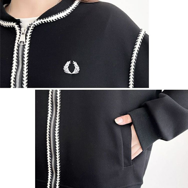 大きいサイズ レディース ライン使いジップアップブルゾン　goldy-1616