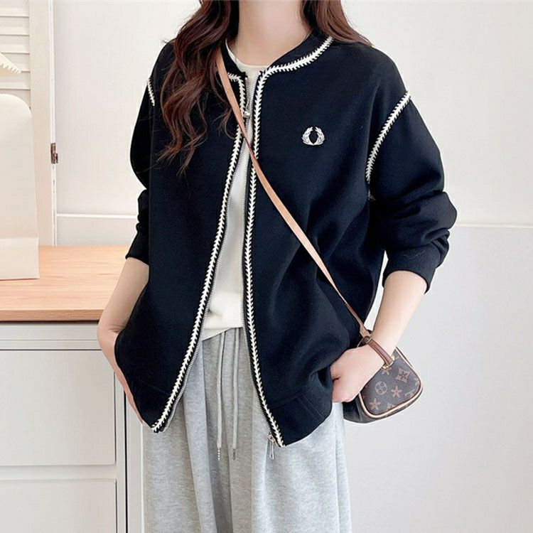 大きいサイズ レディース ライン使いジップアップブルゾン　goldy-1616