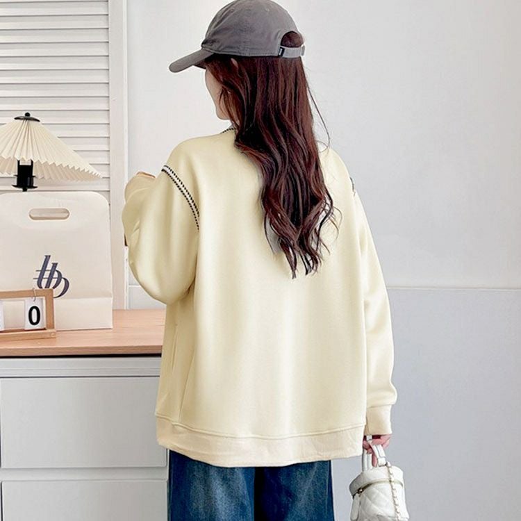 大きいサイズ レディース ライン使いジップアップブルゾン　goldy-1616