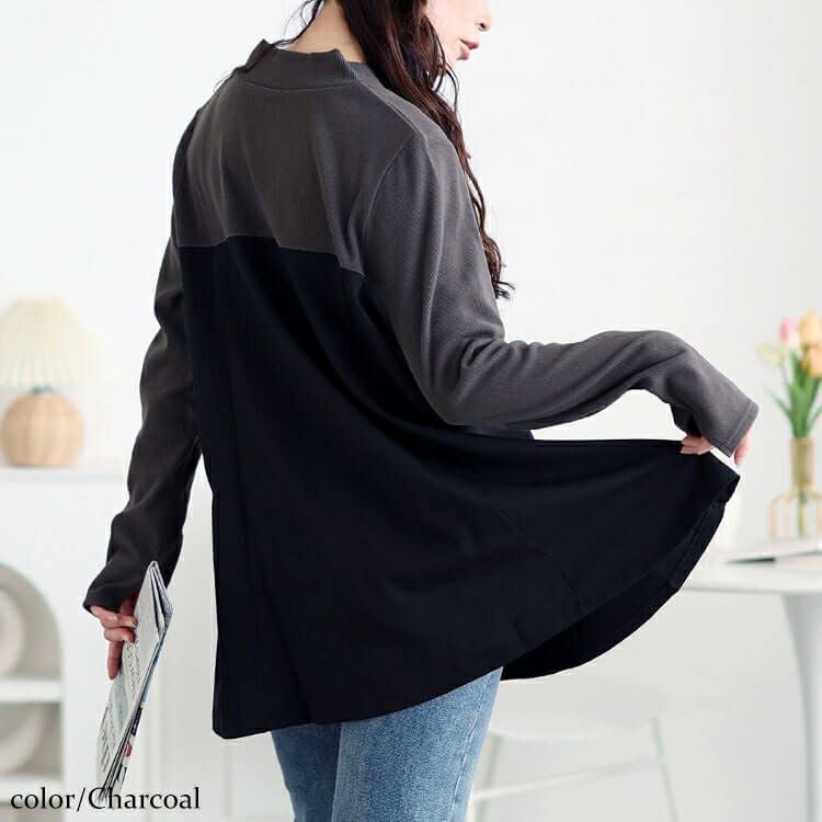 大きいサイズ レディース ビスチェドッキングVネックチュニック　maru-30093 【メール便可】