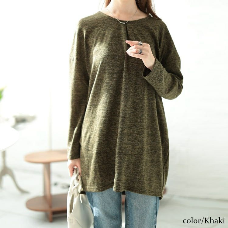 大きいサイズ レディース 胸タックコクーン切り替えプルオーバー　cast-5552007 【メール便可】