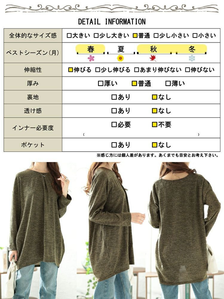 大きいサイズ レディース 胸タックコクーン切り替えプルオーバー　cast-5552007 【メール便可】