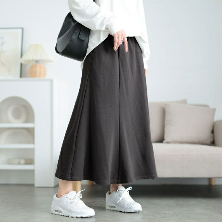 大きいサイズ レディース スウェットマーメイドスカート　fem-553