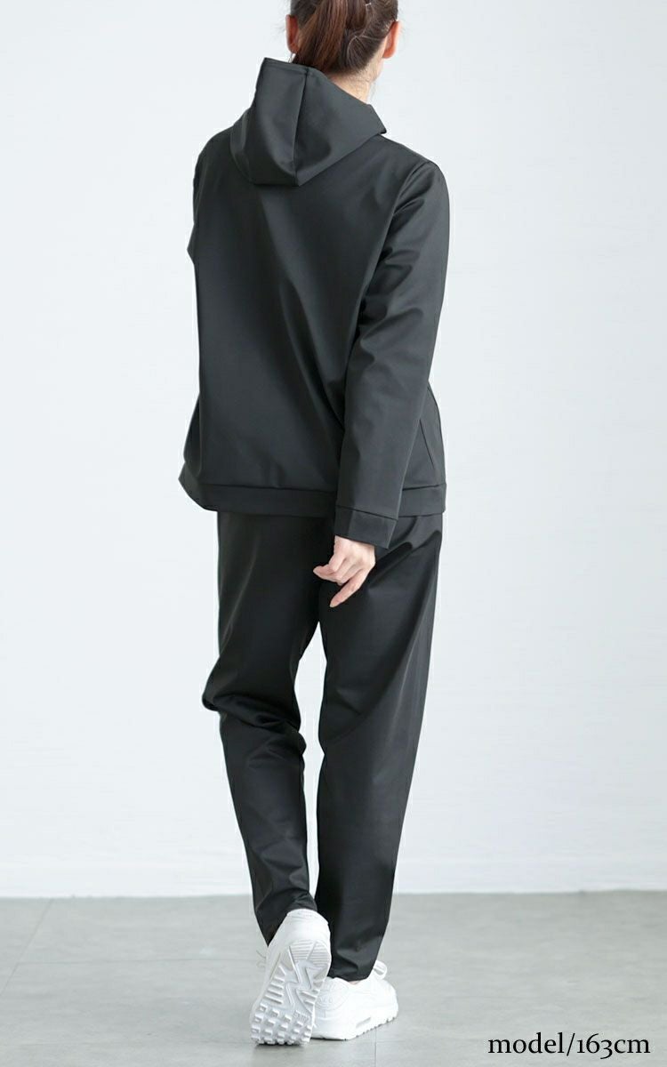 大きいサイズ レディース 超発汗！着るだけダイエットポケット付きパーカーサウナスーツ　goldy-1600