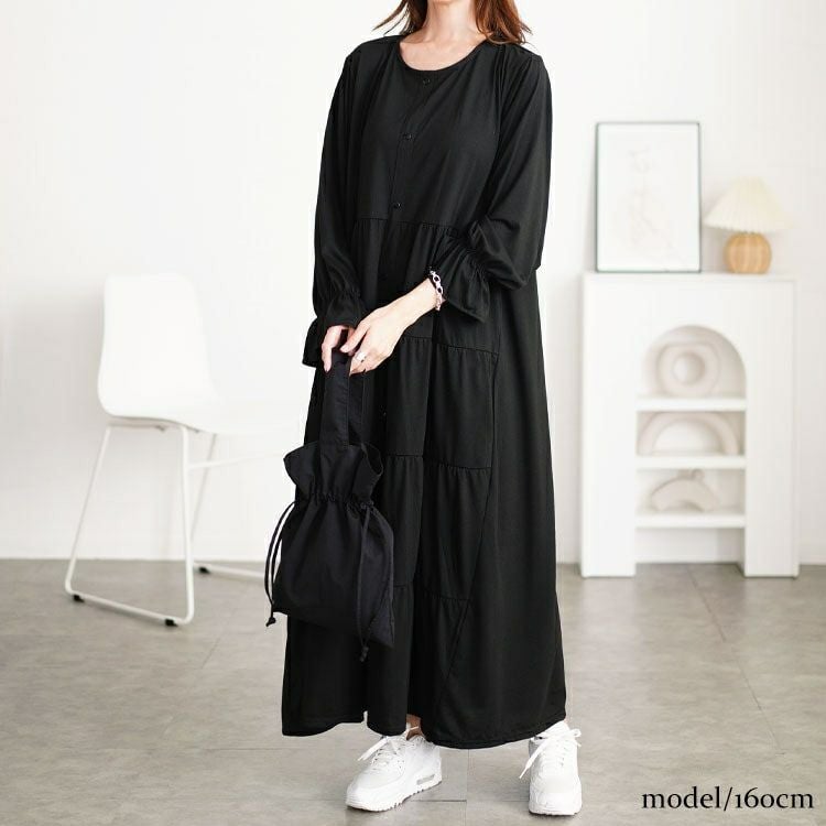 大きいサイズ レディース キャンディスリーブティアードワンピース　cast-5552013