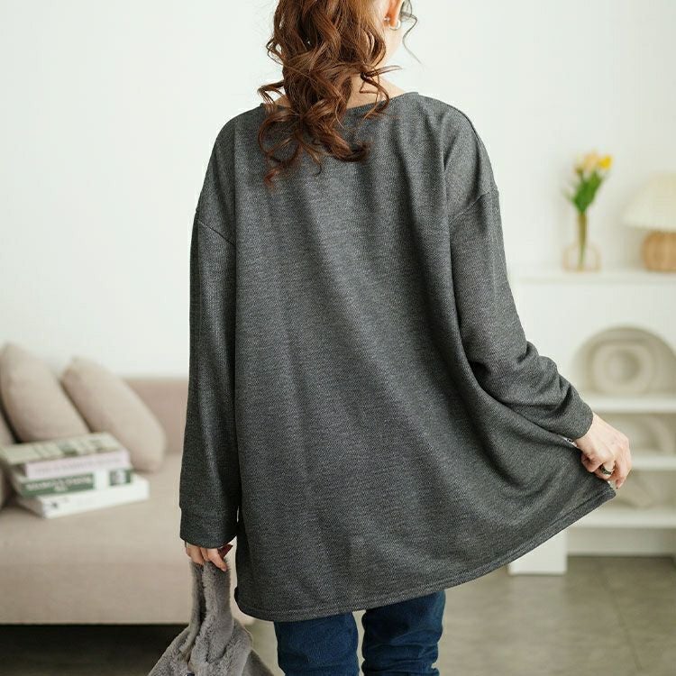 大きいサイズ レディース サイドレース切り替えチュニック　cast-5552002