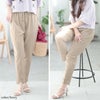 大きいサイズ レディース センタースリットストレッチテーパードパンツ　maru-30109 【メール便可】 アイボリー