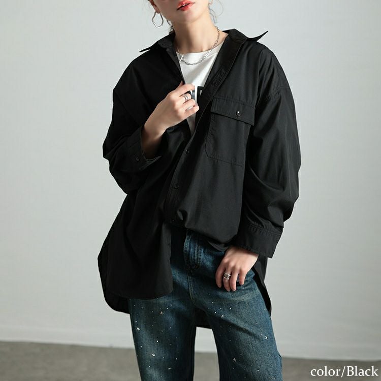 大きいサイズ レディース オーバーサイズシャツ　fem-565