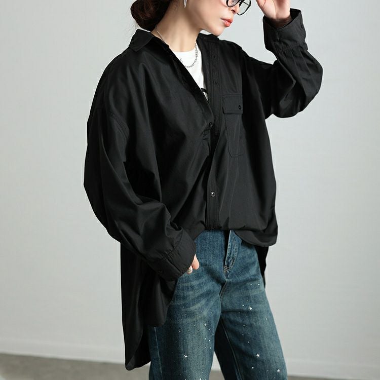 大きいサイズ レディース オーバーサイズシャツ　fem-565