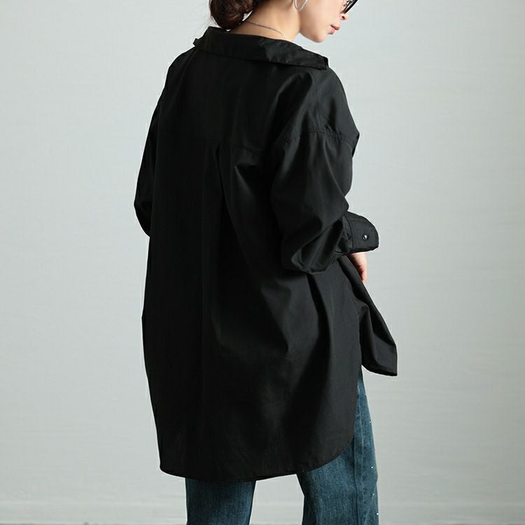 大きいサイズ レディース オーバーサイズシャツ　fem-565