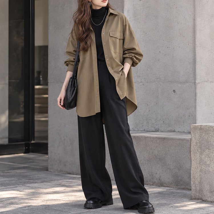大きいサイズ レディース オーバーサイズシャツ　fem-565